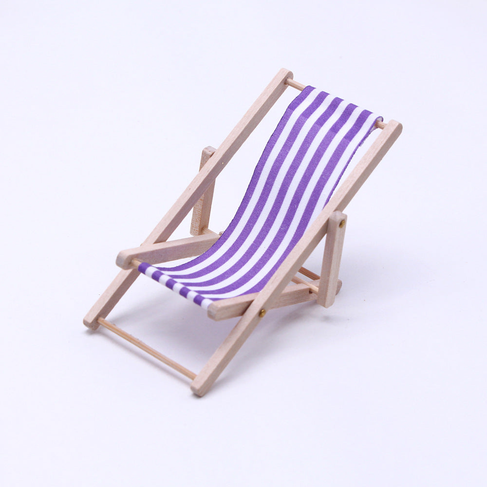 Wholesale Dollhouse wooden beach chair model